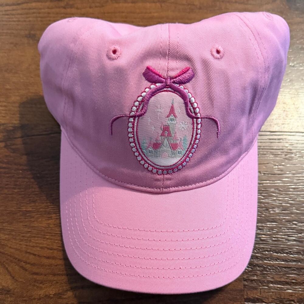 DISNEY PARKS PINK CASTLE BALL CAP HAT NWT
